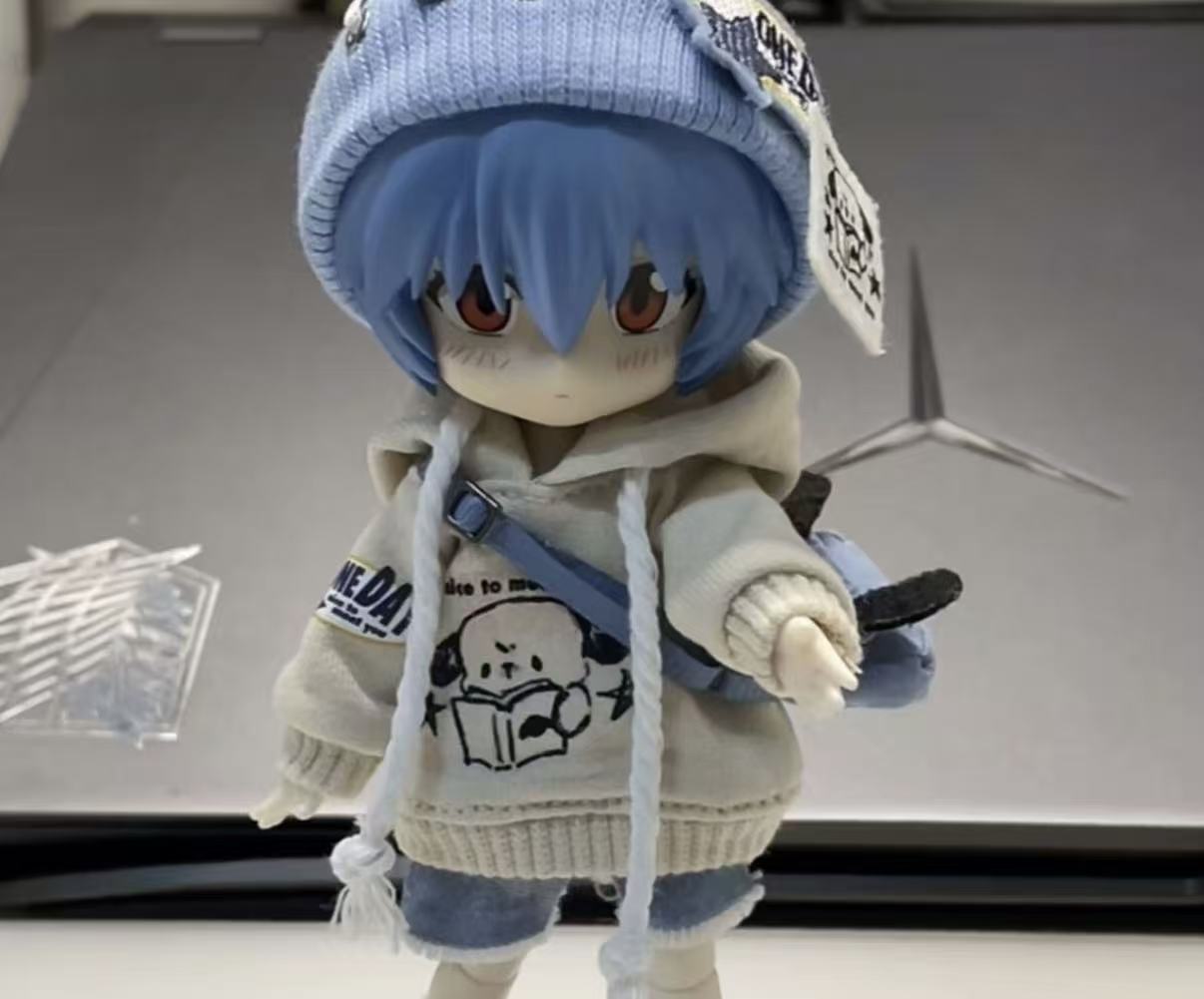 Evangelion 1/12 Ayanami Rei＆Asuka Langley action bjd dolls