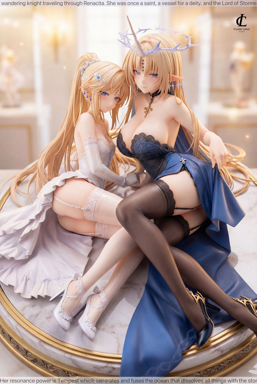 *Pre-order * Crystal Louts Studio Wuthering Waves Cartethyia＆Fleurdelys Resin Statue