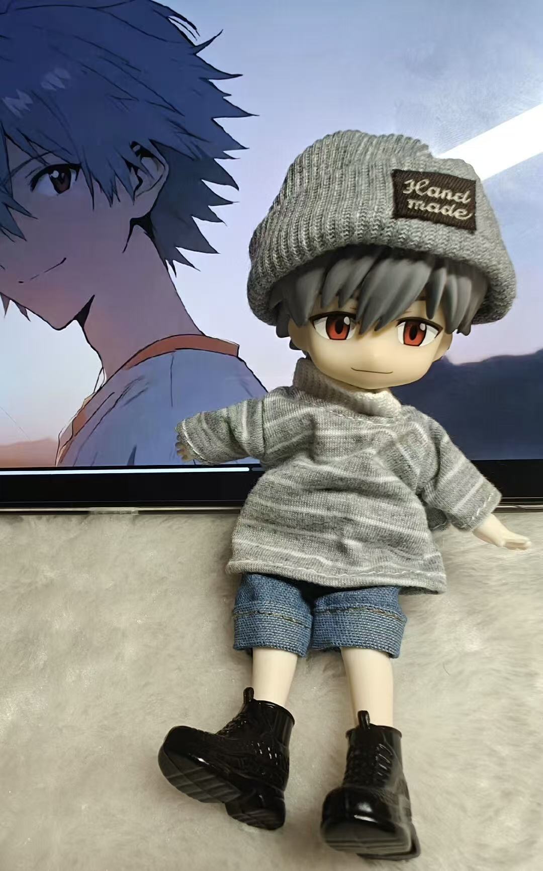 Evangelion 1/12 Nagisa Kaworu&Ikari Shinji action bjd dolls