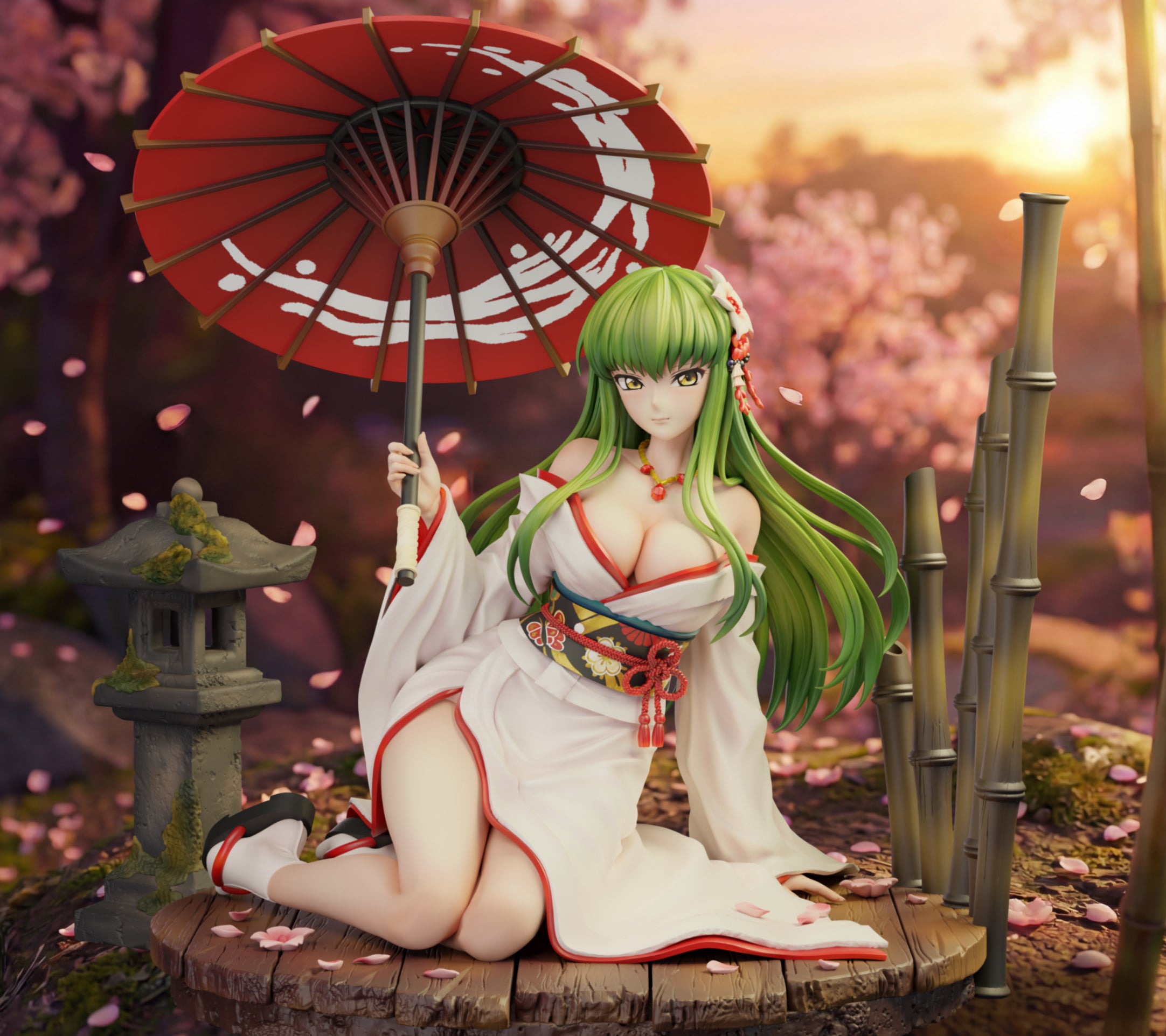 *Pre-order * Surreal Studio Code Geass: Lelouch of the Rebellion kimono C.C. Statue