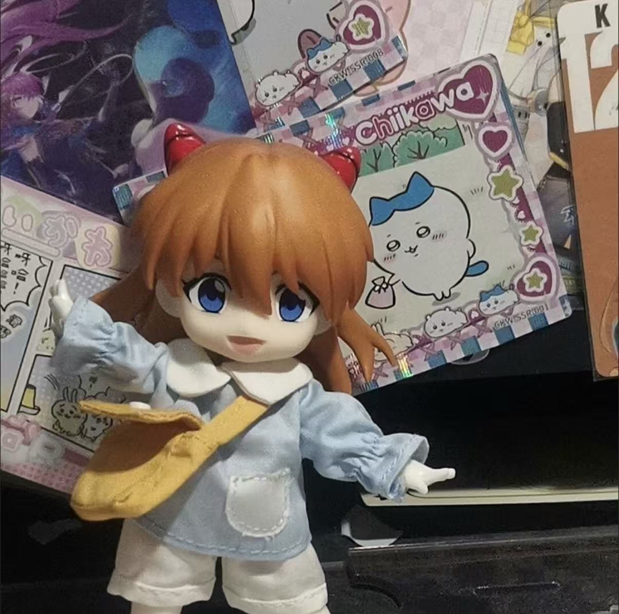 Evangelion 1/12 Ayanami Rei＆Asuka Langley action bjd dolls