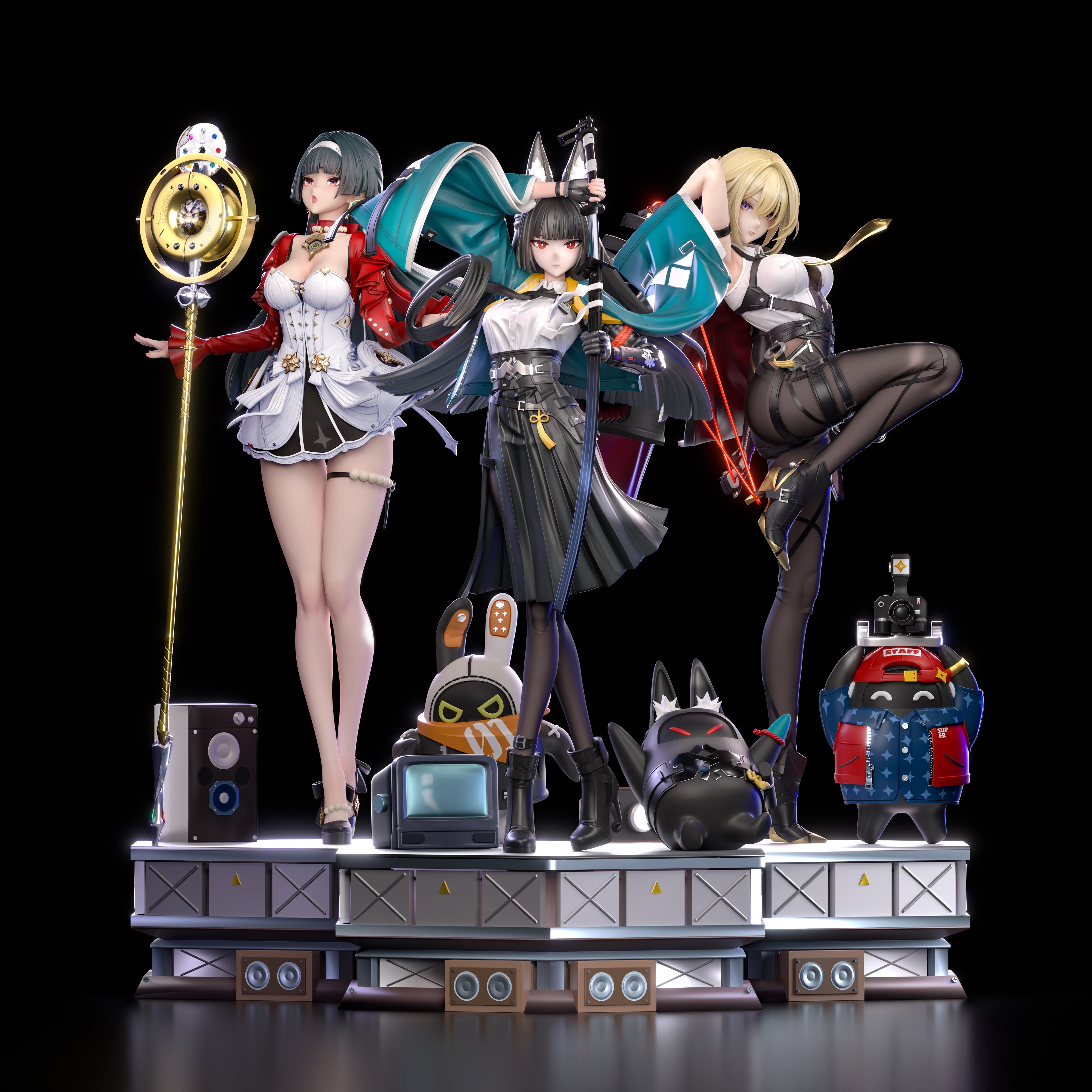 *Pre-order * Hajimi Studio Zenless Zone Zero Hoshimi Astra Yao X Hoshimi Miyabi X Evelyn Chevalier Resin Statue