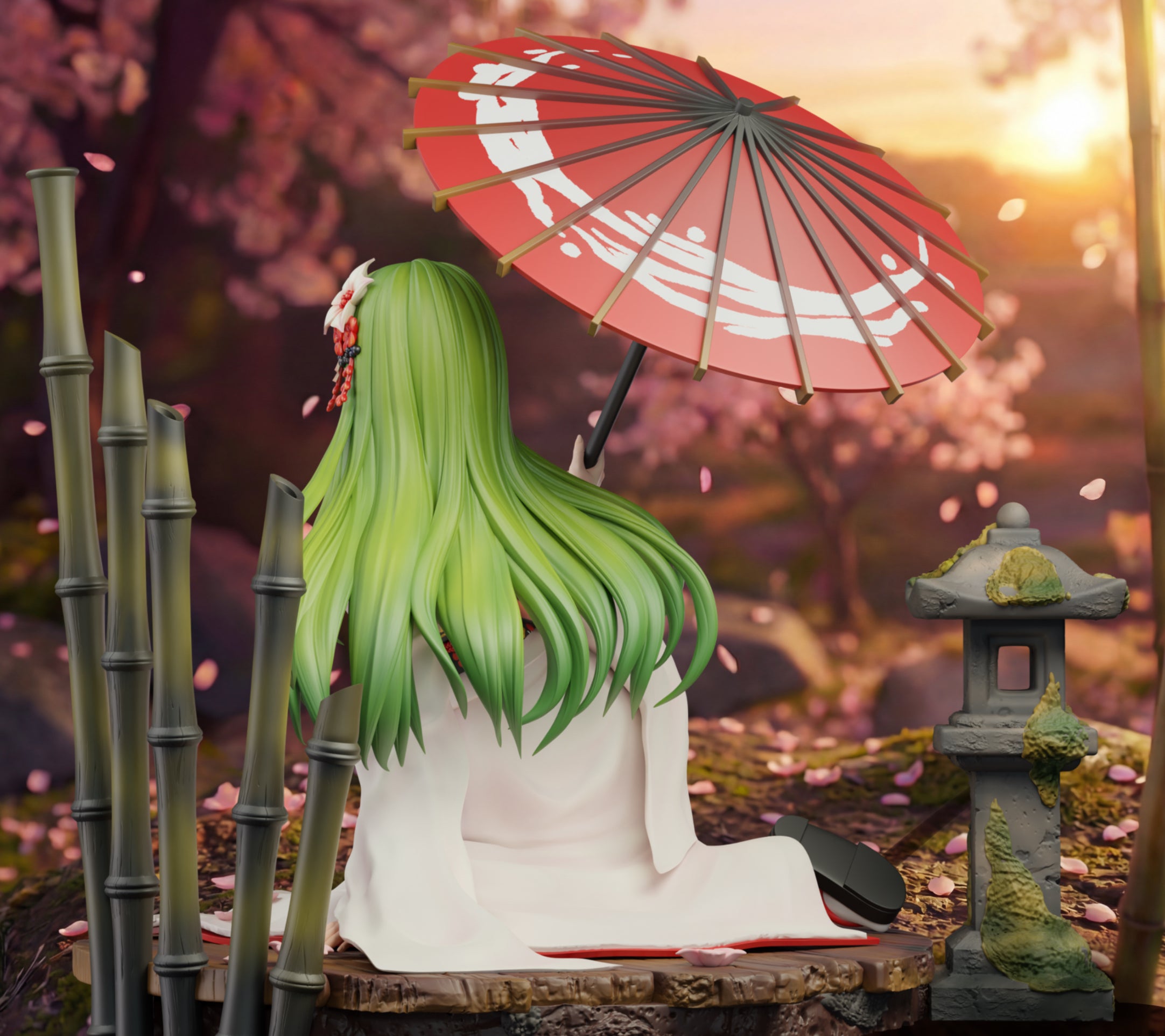 *Pre-order * Surreal Studio Code Geass: Lelouch of the Rebellion kimono C.C. Statue