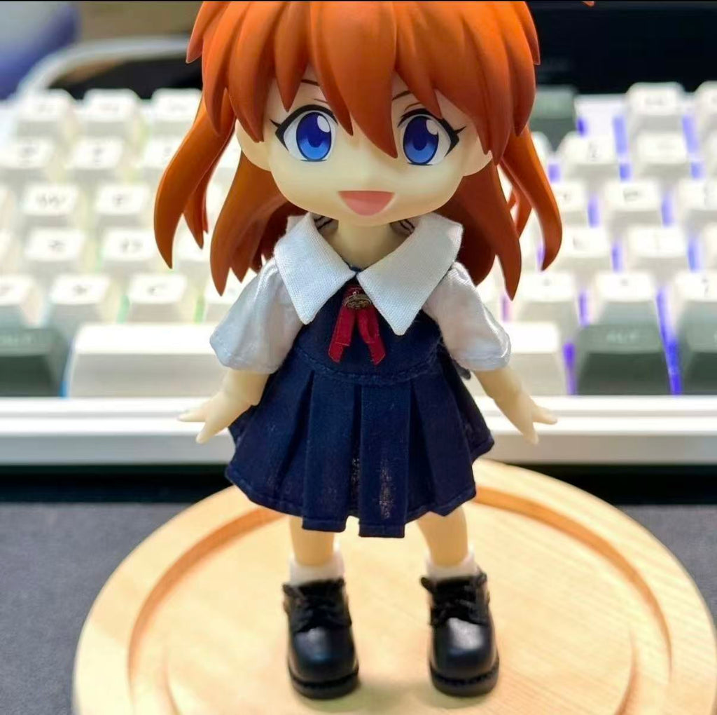 Evangelion 1/12 Ayanami Rei＆Asuka Langley action bjd dolls