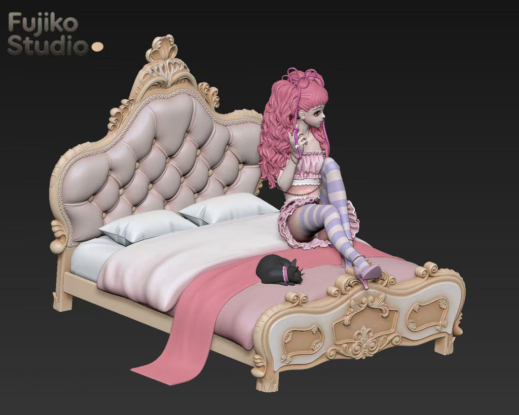 Miwako statue rear angle render