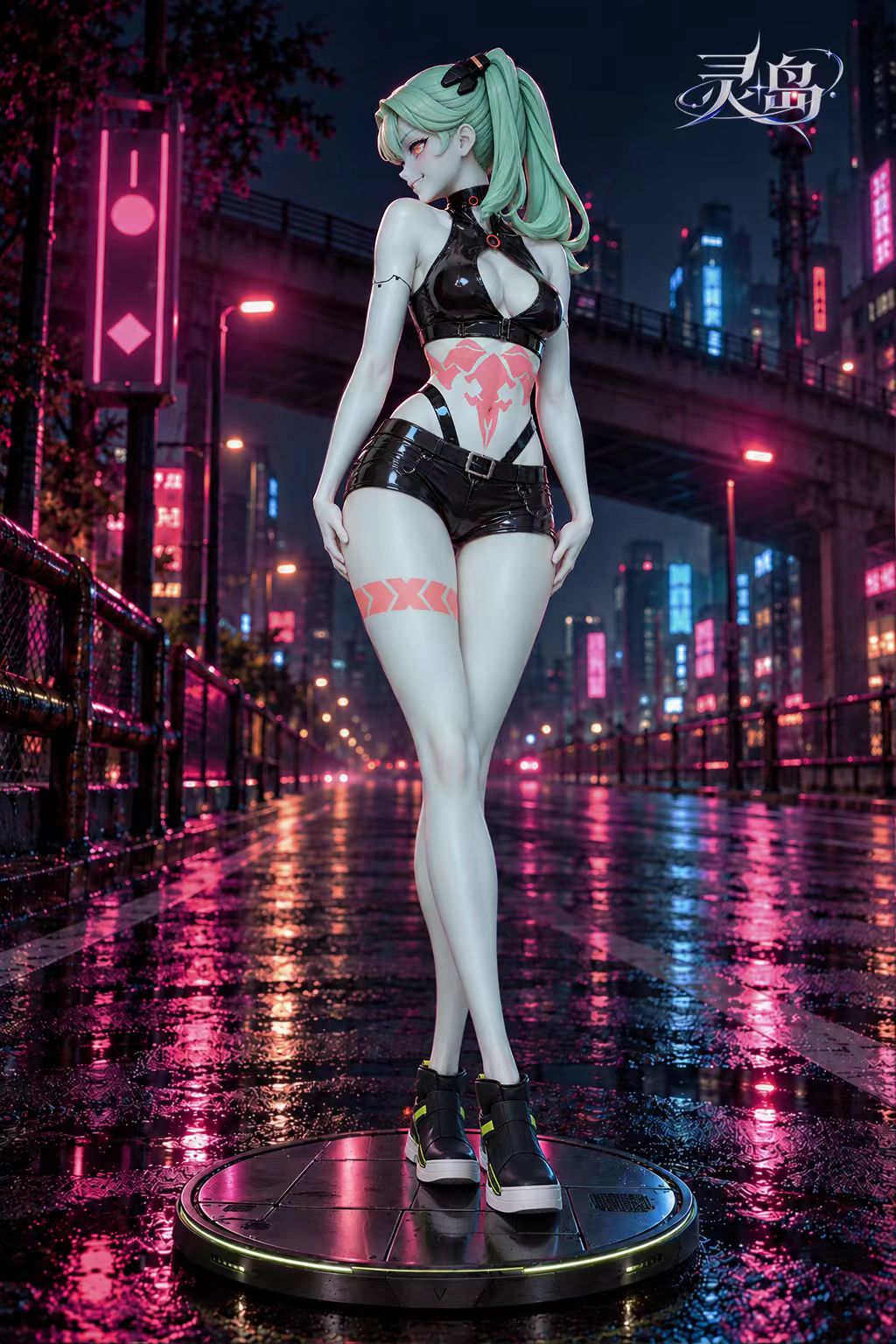 Lingdao Studio Cyberpunk Rebecca 1/6 front view